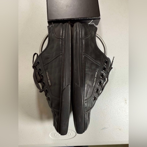 Used Louis Vuitton Men Eu 10 US 11 Black Damier Infini Sneakers Low Top 1123LV41 - Picture 11 of 14